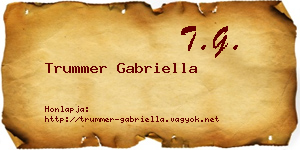 Trummer Gabriella névjegykártya